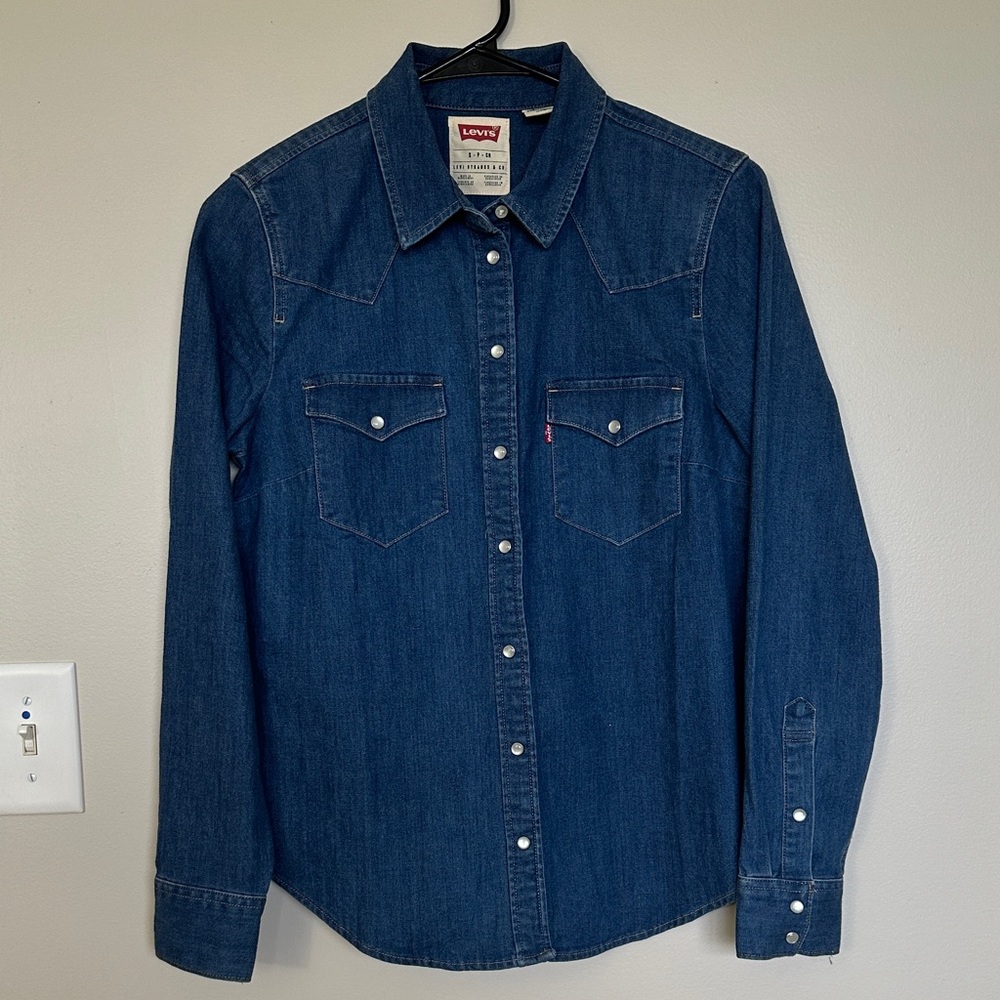 Levi's Dark Blue Denim Button-Up